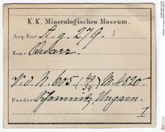 Etiketten zu Quarz (NHMW-MIN-Ag279)